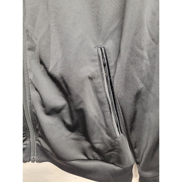 Adidas Men's SZ XL Track Jacket 3 Stripes Full Zip Long Sleeve Sportswear Black - Picture 4 of 10